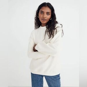 Madewell button back mock neck top